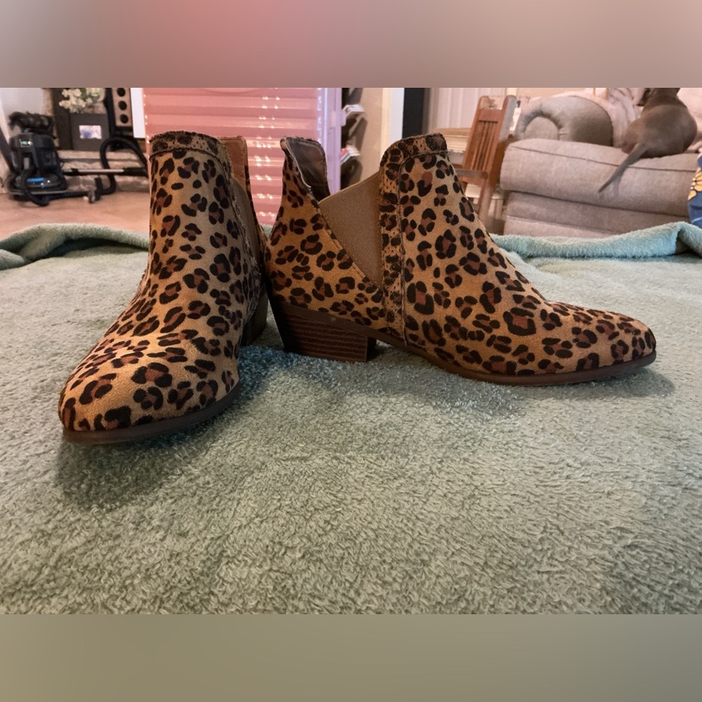 Leopard Print Ankle Boots